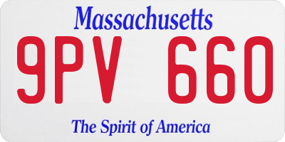 MA license plate 9PV660