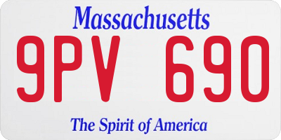 MA license plate 9PV690