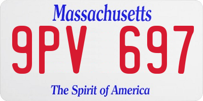 MA license plate 9PV697