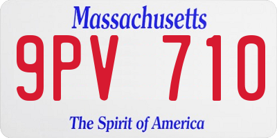 MA license plate 9PV710
