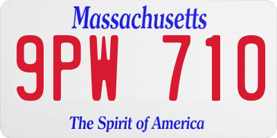 MA license plate 9PW710