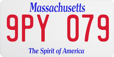 MA license plate 9PY079