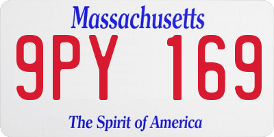MA license plate 9PY169