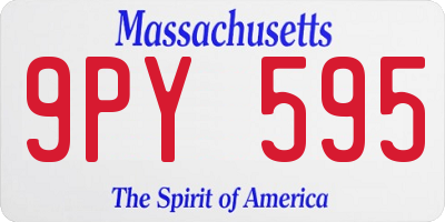 MA license plate 9PY595