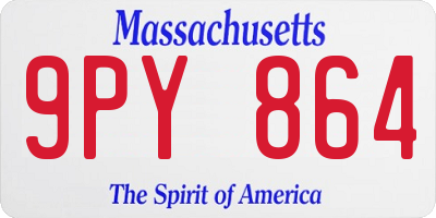 MA license plate 9PY864
