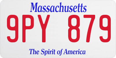 MA license plate 9PY879