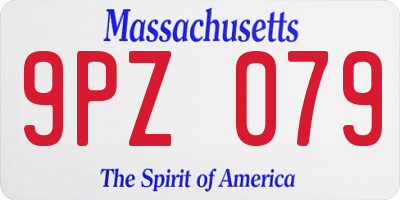 MA license plate 9PZ079
