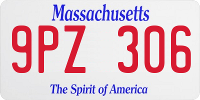 MA license plate 9PZ306