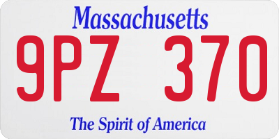 MA license plate 9PZ370