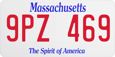 MA license plate 9PZ469