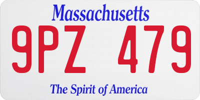 MA license plate 9PZ479