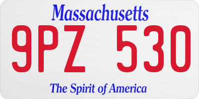 MA license plate 9PZ530