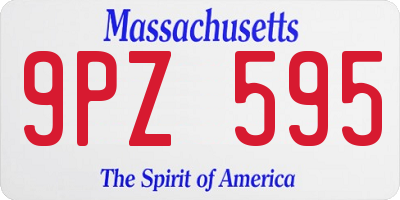 MA license plate 9PZ595