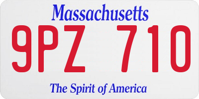 MA license plate 9PZ710