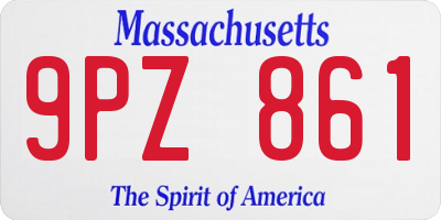 MA license plate 9PZ861