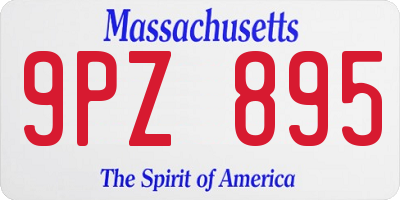MA license plate 9PZ895