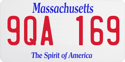 MA license plate 9QA169