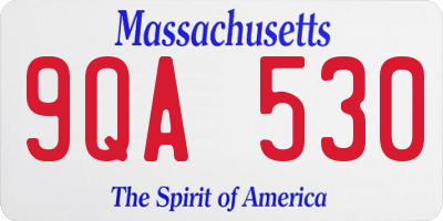 MA license plate 9QA530