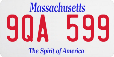 MA license plate 9QA599