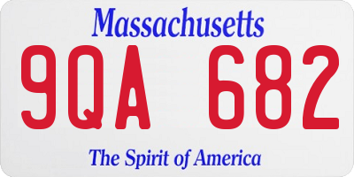 MA license plate 9QA682