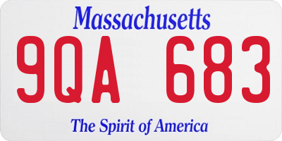 MA license plate 9QA683
