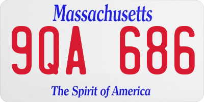 MA license plate 9QA686