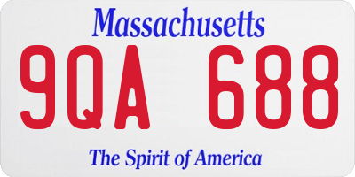 MA license plate 9QA688