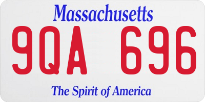 MA license plate 9QA696