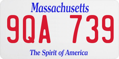 MA license plate 9QA739
