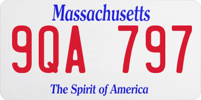 MA license plate 9QA797