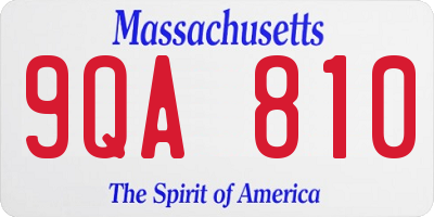 MA license plate 9QA810