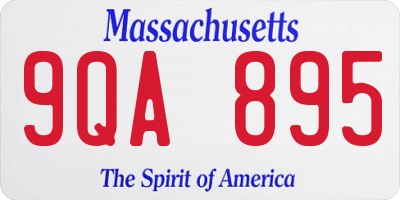 MA license plate 9QA895