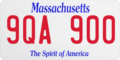 MA license plate 9QA900