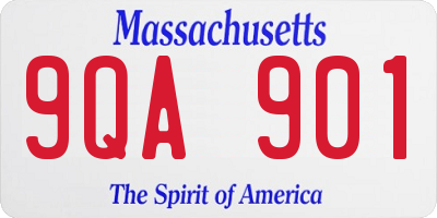MA license plate 9QA901