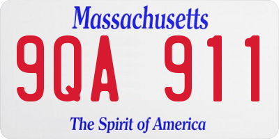MA license plate 9QA911