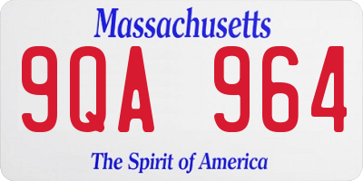 MA license plate 9QA964
