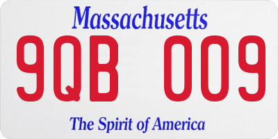 MA license plate 9QB009