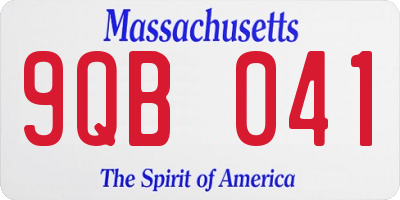 MA license plate 9QB041