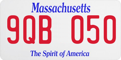 MA license plate 9QB050