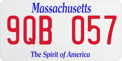 MA license plate 9QB057