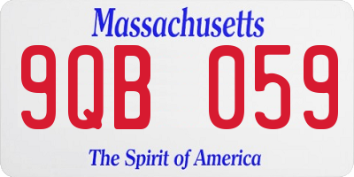 MA license plate 9QB059