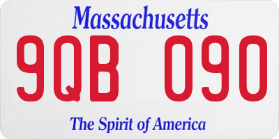 MA license plate 9QB090