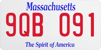 MA license plate 9QB091