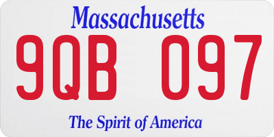 MA license plate 9QB097