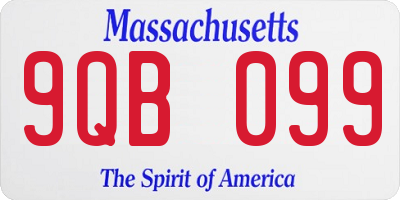 MA license plate 9QB099