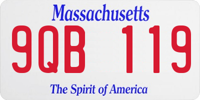 MA license plate 9QB119