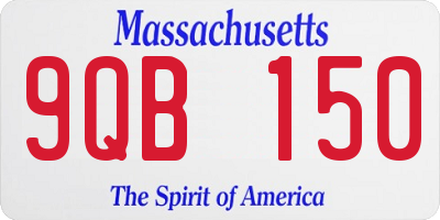 MA license plate 9QB150