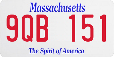 MA license plate 9QB151
