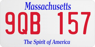 MA license plate 9QB157