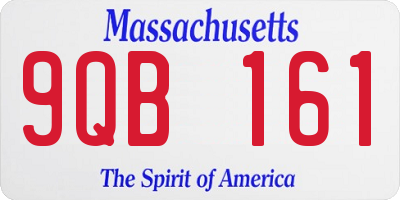 MA license plate 9QB161